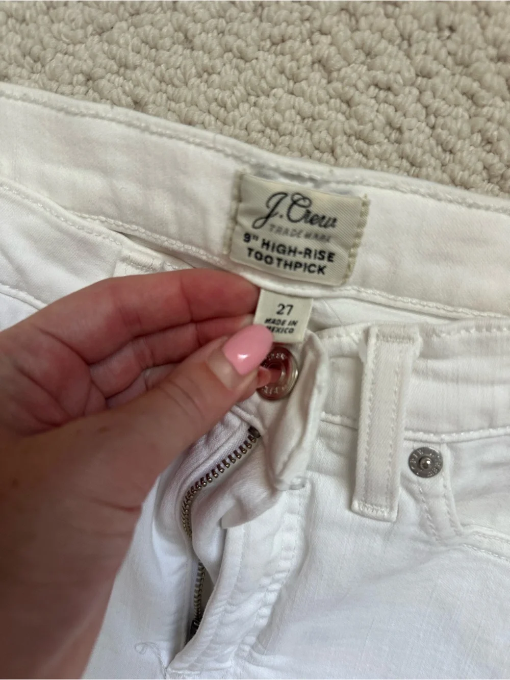 J. Crew White Skinny Jeans - Classic Slim Fit
